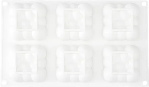 Miniatura 15 de Restaurantware Pastry Tek - Moldes de 6 cavidades, 10 moldes de burbujas listos para horno, flexibles, congelables, silicona blanca, fácil