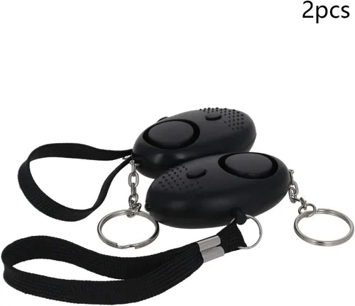Miniatura 2 de Aicosineg 2 unidades de alarma personal con sonido seguro, alarma personal de seguridad de 120 dB, llavero de alarma de seguridad de emergencia