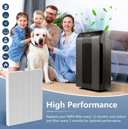 Miniatura 6 de Colorfullife Paquete de 2 filtros True HEPA 115115 tamaño 21 A para purificador de aire Winix PlasmaWave 5300-2, C535, P300, 6300-2, 5300, 9000