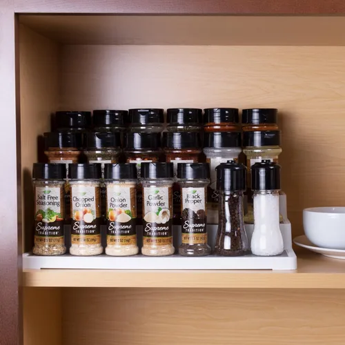 Miniatura 5 de Lavish Home Estante de 3 niveles para especias - Armario de cocina, encimera y despensa especias y organizador de condimentos
