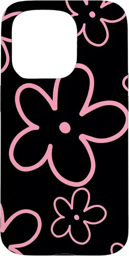 Miniatura 14 de Pink Black Flower Retro Modern Boho Floral Aesthetics Case for iPhone 17