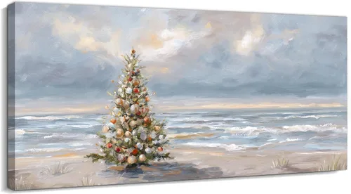 Miniatura 14 de GUTTATY Lienzo decorativo para pared, cuadros del océano, pintura de arte costero para decoración de pared de sala de estar, póster de mar, arte