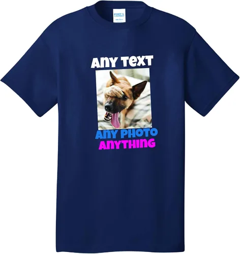 WYCO Products Camiseta oscura en negro, carbón, rojo, azul real o azul marino Personalización DTG