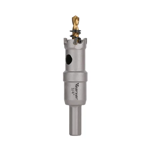 Miniatura 56 de Sierra perforadora de carburo de 1-1/2 pulgadas (1.496 in) para metal duro, cortador de agujeros con punta de carburo de tungsteno con broca piloto