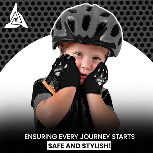 Miniatura 4 de SAGA SPORTS Guantes de bicicleta para niños para futuros campeones. Guantes de motocross con la máxima protección. Guantes esenciales para motocross