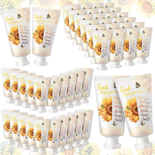 Miniatura 13 de Paquete de 50 Lociones Cristianas para Manos a Granel Regalos para Mujeres Rellenos de Calcetines de Navidad Regalos Bíblicos Mini Loción de Manos