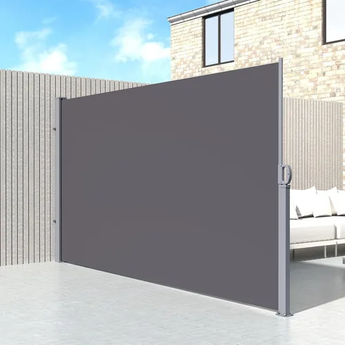 Miniatura 9 de C-Hopetree Toldo lateral retráctil para exteriores, 138 x 71 pulgadas, impermeable, para patio, panel de privacidad para terraza, porche y balcón