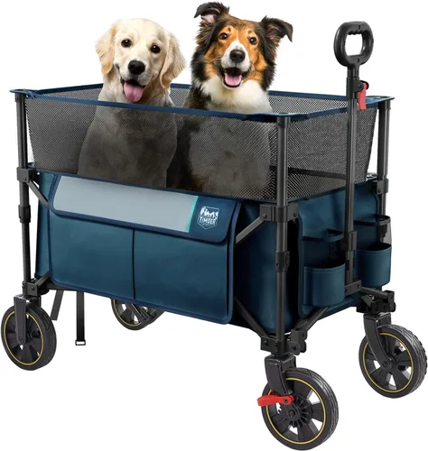 Miniatura 5 de Timber Ridge 350L Carro de Carga Plegable Extra Grande con Freno, Carros de Utilidad Plegables para Acampada al Aire Libre de Alta Resistencia