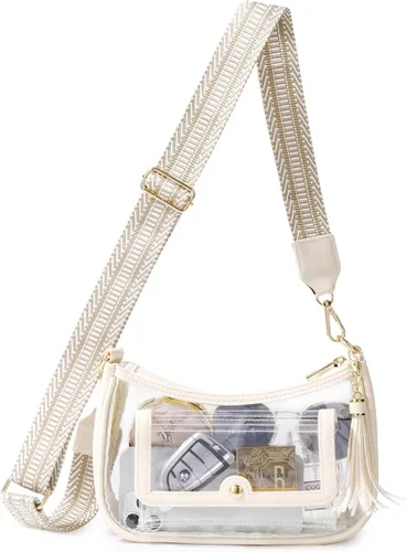 Miniatura 8 de Bolsa transparente para eventos de estadio, monederos transparentes para mujer, bandolera aprobada para estadios
