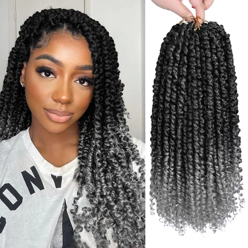 Miniatura 54 de Pelo de Passion Twist – 8 paquetes de 18 pulgadas Passion Twist Crochet para mujeres, cabello rizado pretrenzado Passion Twists extensiones de #2