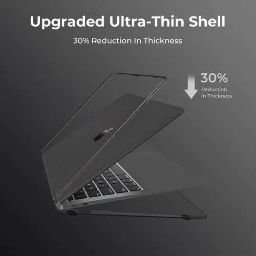 Miniatura 4 de EooCoo Funda rígida compatible con MacBook Air de 13.3 pulgadas M1 Chip 2021-2018 con pantalla Retina, funda protectora de plástico Air de 13.3