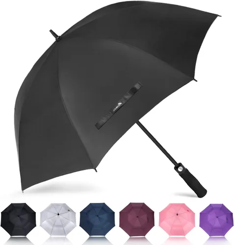Miniatura 10 de ZOMAKE - Paraguas de golf a prueba de viento, extragrande, de gran tamaño, de doble dosel resistente para lluvia, juegos deportivos y carrito