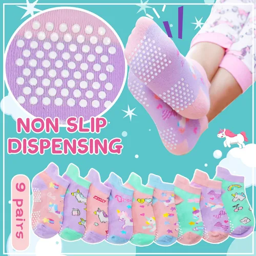 Miniatura 6 de Baby Girls Boys Toddlers Grips Socks Kids Non Slip Anti Skid Ankle Cotton No Show Socks with Grippers