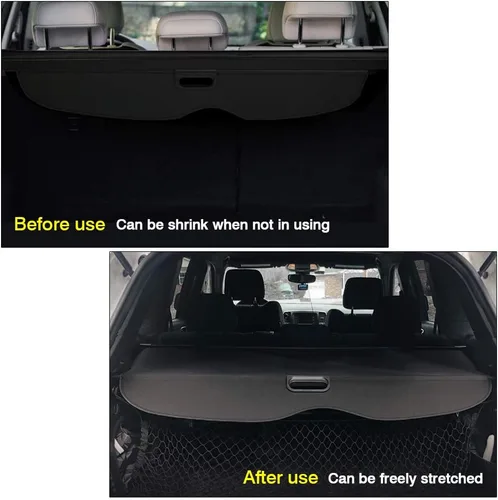 Miniatura 4 de Powerty Compatible con cubierta de carga Jeep Grand Cherokee 2011-2019 2020 2021 Retractable Protección de maletero Sombra Cubierta de equipaje