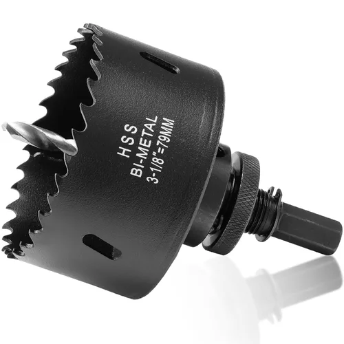 Miniatura 38 de Sierra de agujero de 4 1/8” (105mm) para madera y plástico, broca de corte de núcleo de sierra de agujero HSS bimetálica para paneles de yeso, Rojo