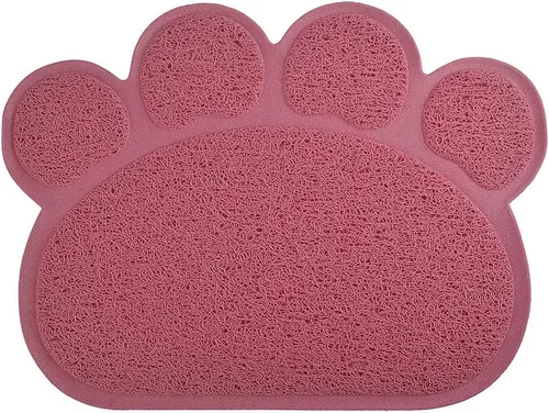 Miniatura 11 de DM Tapete para caja de arena para gatos en forma de pata, 10 colores disponibles, 15.75 x 11.75 pulgadas (Ártico)