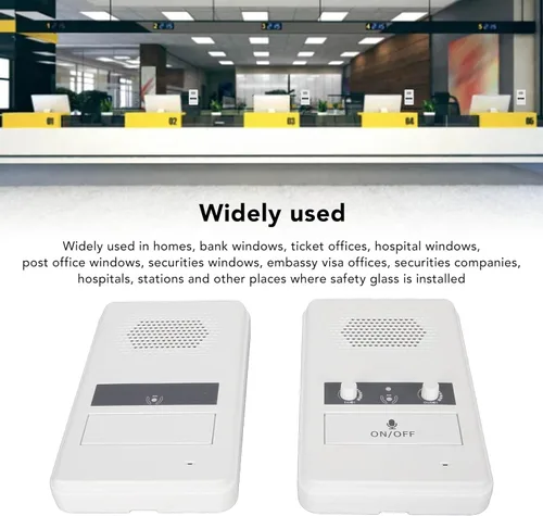 Miniatura 4 de Sistema de intercomunicación de altavoz de ventana, micrófono de intercomunicación sensible antiinterferencias de doble manera hablar a través