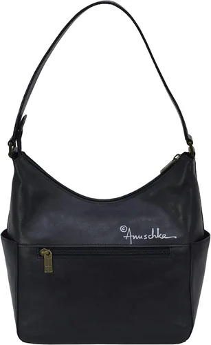 Miniatura 2 de Anuschka Bolso de mano de cuero genuino para mujer Hobo clásico con bolsillo lateral