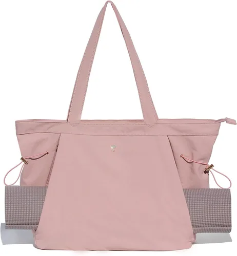 ESVAN Bolsa de yoga para mujer, bolsas de hombro con cordón para oficina, entrenamiento, viajes, transporte, pilates, gimnasio y playa Púrpura
