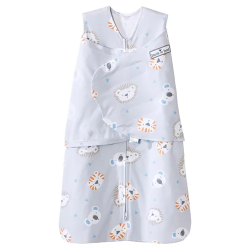 Miniatura 25 de HALO Saco de dormir envolvente 100% algodón, manta vestible ajustable de 3 vías, TOG 1.5, algodón selva, prematuro, nacimiento-5 libras Jungle