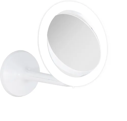 Miniatura 6 de Zadro Espejo de maquillaje iluminado de 7 pulgadas con aumento 8X/1X ventosa espejo de maquillaje montado en la pared Espejo de viaje LED de 3 Blanco