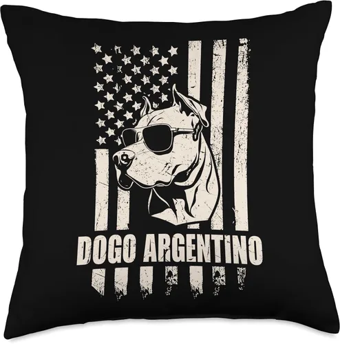 Miniatura 5 de Dogo Argentino Dog Sunglasses Gifts for Men Women Dogo Argentino American Flag USA - Cojín patriótico para amantes de los perros, 16 x 16 pulgadas