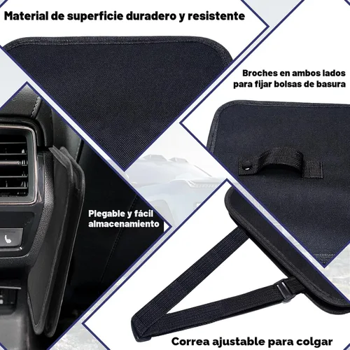 Miniatura 7 de BFXM Bote de Basura para Carro, Bote de Basura Plegable Bolsa de Basura Colgante Plegable para Asiento de Carro, Bolsas de Basura a Prueba de Fugas