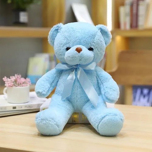 Miniatura 4 de Oso de peluche, juguete de peluche de 12 pulgadas, regalo de cumpleaños, día de San Valentín, Navidad para niños, niñas, amigos (A-azul)