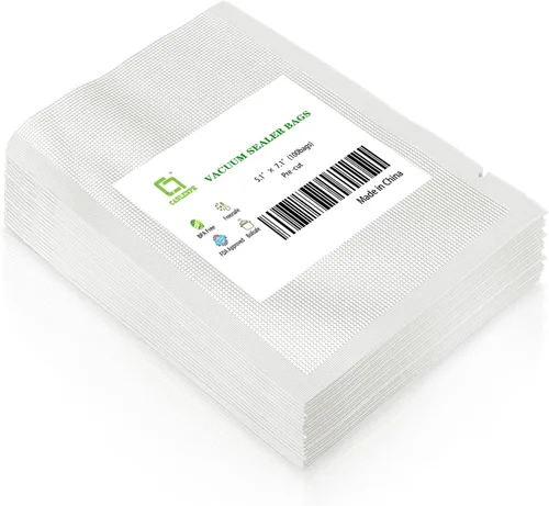Miniatura 25 de CANLENPK - Bolsas de sellado al vacío de 6 x 8 pulgadas, parte trasera negra y parte delantera transparente, bolsa de almacenamiento de alimentos