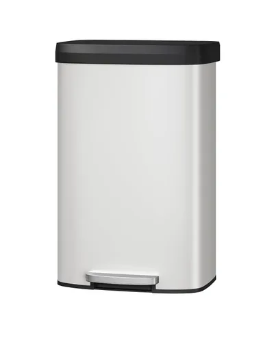 Miniatura 18 de Garvee Basurero de metal de 13 galones / 50 L con tapa, bote de basura grande para cocina, cubo de basura de metal a prueba de óxido con pedal