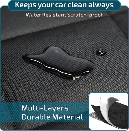 Miniatura 5 de Veckle Forro de carga para perros SUV, resistente al agua, con solapas laterales, protector de área de carga compacto a mediano con solapa