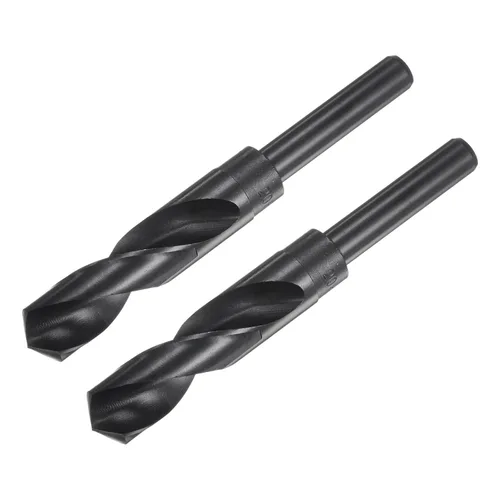 Miniatura 8 de uxcell Brocas helicoidales 9341 de acero de alta velocidad de óxido negro de 0.571 in (9/16 pulgadas), 2 unids 1/2" para aleación de aluminio metal