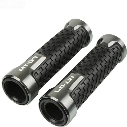 Miniatura 11 de 7/8 ''0.866 in motocicleta goma mano agarre barra manillar para Yamaha MT07 FZ07 Mt-07 Fz-07 2014 2015 2016 2017 2018 2019