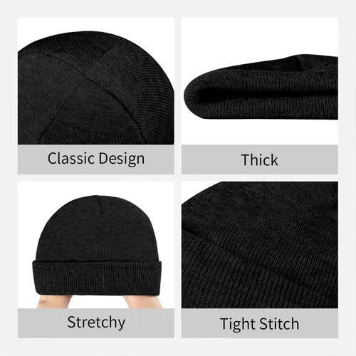 Miniatura 4 de Gorro de punto nacional para invierno y otoño, gorros para hombres y mujeres, gorro cálido con puños, gorro de esquí suave unisex