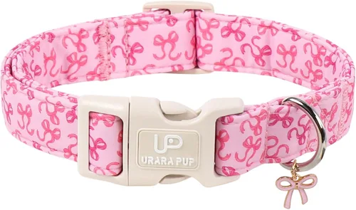 Miniatura 28 de Collar de perro de algodón de dinosaurio con hebilla de metal, collar de regalo para niñas o niños pequeños, medianos y grandes, lindos collares