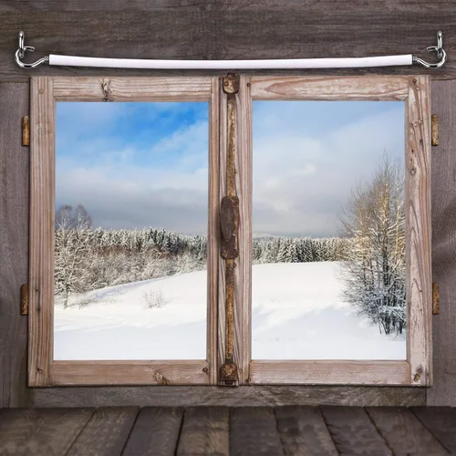 Miniatura 6 de Shappy Alambre de cortina con ganchos autoadhesivos, 19.7 ft, 20 pies, 8 pares de ganchos y ojos para barra de cortina de red