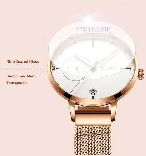 Miniatura 5 de Automatic Watches for Women, Casual Women's Watch, 3ATM Waterproof Women's Wrist Watches, Ideal Gift for Girls & Adults