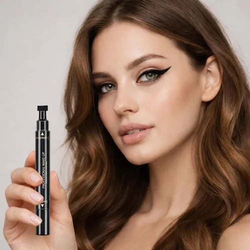 Miniatura 2 de Erinde Sello delineador de ojos con alas, 2 bolígrafos, delineador líquido impermeable y sello para ojos de gato perfectos, herramienta de plantilla