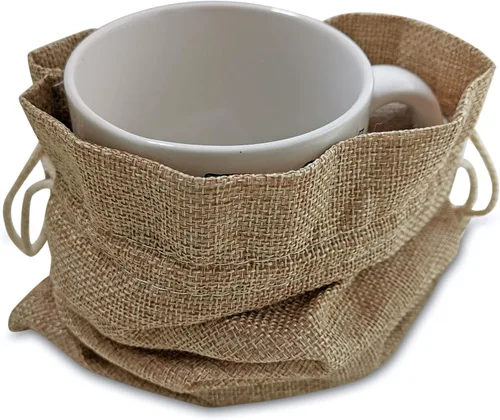 Miniatura 3 de 50 bolsas de arpillera con cordón, bolsa de regalo rústica de 7 x 10 pulgadas, paquete a granel para tazas, tarros de masón, Navidad, Adviento