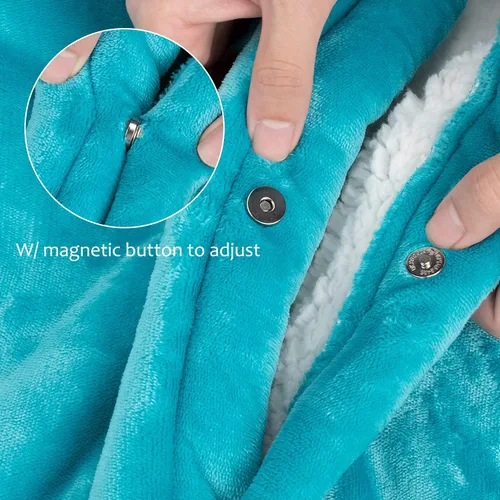 Miniatura 4 de Tirrinia Poncho Blanket Super Soft Comfy Plush Wearable Fleece 2-in-1 Blanket for Adult Women Men Kids