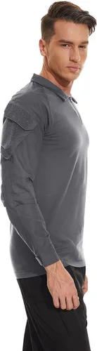 Miniatura 33 de TACVASEN Camisa táctica de manga larga para hombre, con cremallera de 1/4, con bolsillos, para paintball, militar, Airsoft, transpirable