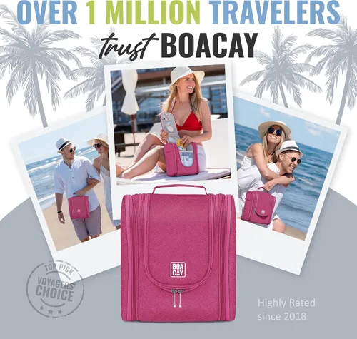 Miniatura 6 de Bolsa premium de artículos de aseo personal para viaje, para hombres y mujeres, bolsa de higiene, kit organizador de baño, con soporte de banda