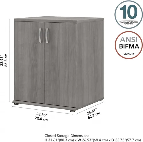 Miniatura 3 de Bush Business Furniture - Armario de almacenamiento universal para garaje con puertas y estantes, color gris tormenta