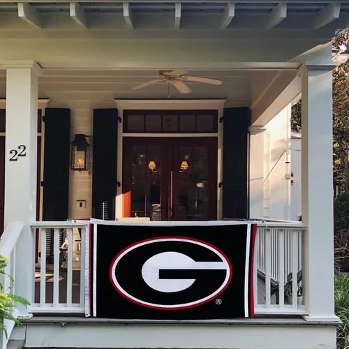 Miniatura 5 de Desert Cactus Bandera de la Universidad de Georgia Bulldogs UGA Dawgs Banners 100% poliéster para interiores y exteriores, banderas de 3 x 5 pies