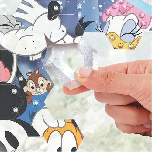 Miniatura 4 de Make It Real Disney: Mosaico de arte para ventana, Mickey & Friends, 66 piezas, rompecabezas reutilizables para ventanas, crea una imagen de 12.2 x
