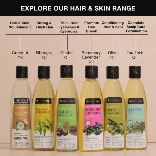 Miniatura 9 de Soulflower Bhringraj - Aceite para el cabello 100% puro, natural, cuero cabelludo refrescante Coco, sésamo 4.1 fl oz