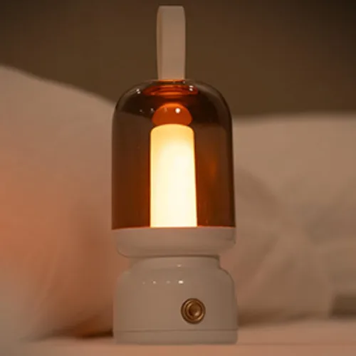 Miniatura 10 de Lámpara de mesa LED retro portátil, linterna LED vintage con batería inalámbrica, lámpara de escritorio USB, luz nocturna de campamento