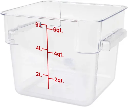 Miniatura 5 de Thunder Group PLSFT002PC Contenedor de almacenamiento de alimentos cuadrado de 2 cuartos de galón