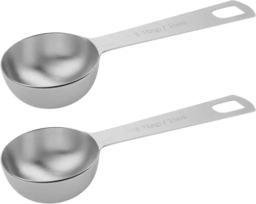 Miniatura 17 de 1 unidad 1 cucharada (3 cucharaditas, 15 ml, 1/2 oz) Cuchara medidora individual, cucharaditas individuales de acero inoxidable