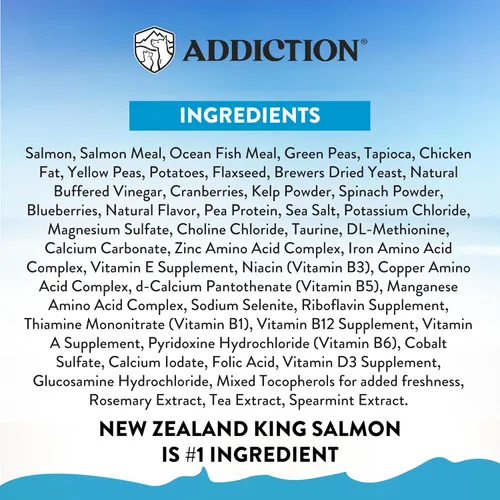 Miniatura 4 de Addiction Salmon Bleu - Alimento seco para perros sin granos, rico en prebióticos para apoyar la piel, el pelaje y la salud cognitiva, receta
